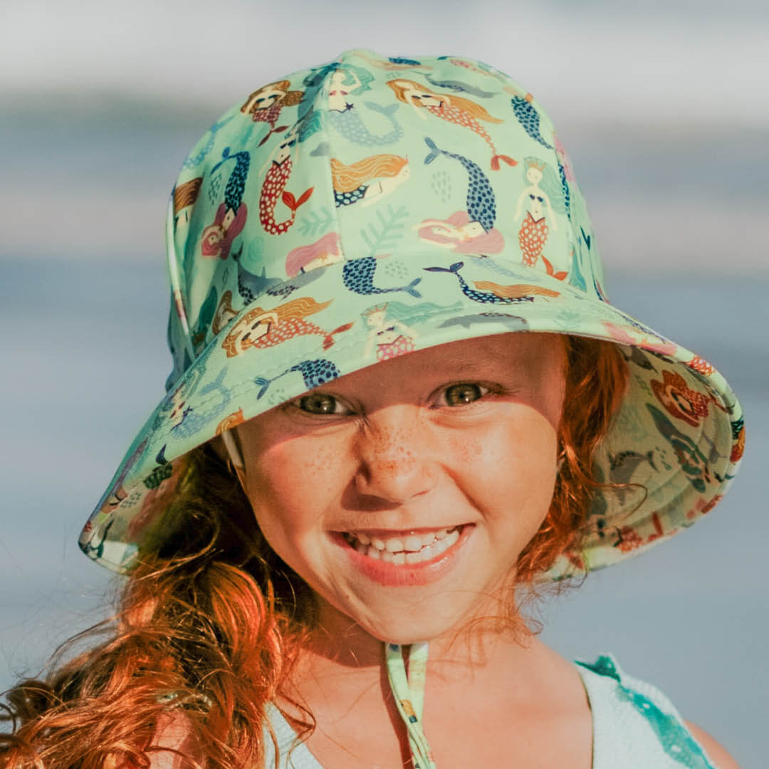 Mermaid Ponytail Swim Bucket Hat Sugar Spice The Baby Shop