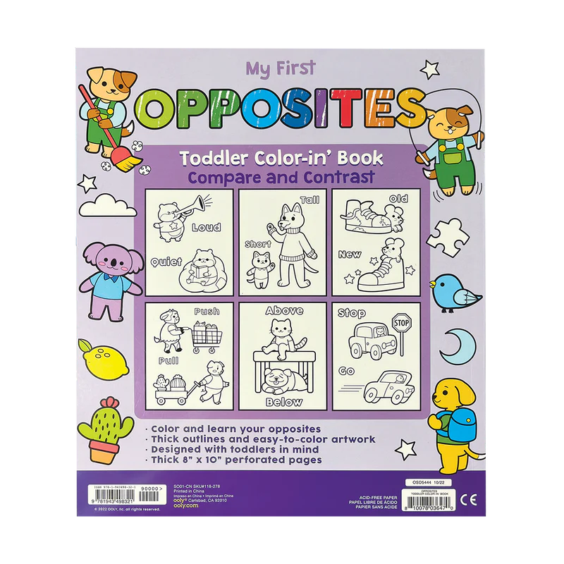 My First: Opposites Toddler Colour-in' Book