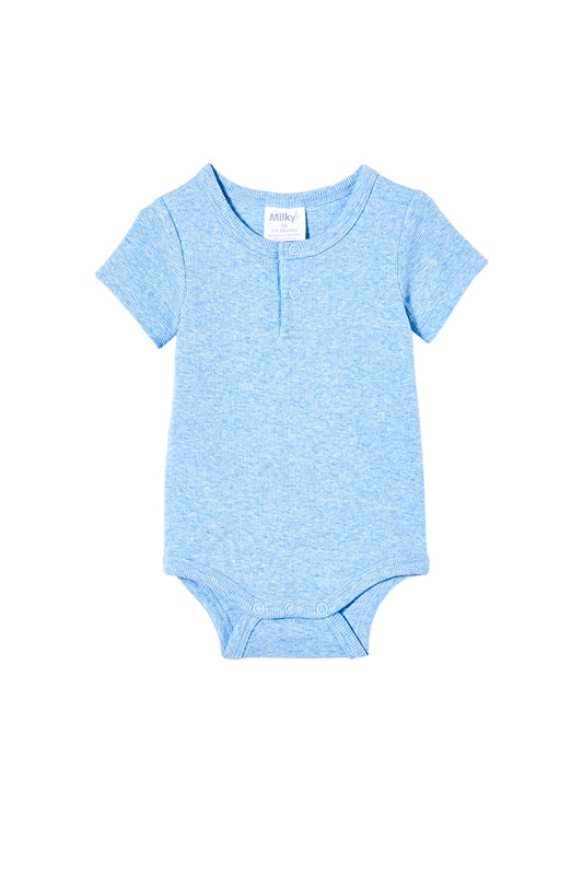 Ice Blue Rib Bubbysuit - Lucky Last! (Size 0-3m)