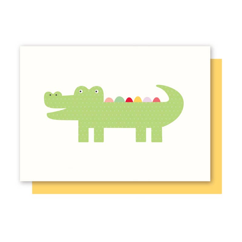 Polkadot Crocodile Card