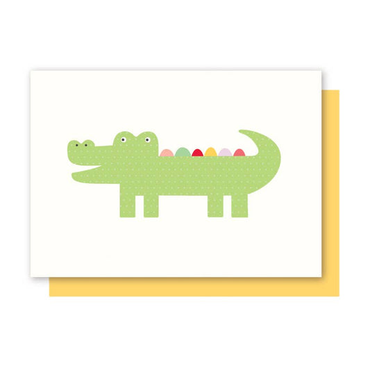 Polkadot Crocodile Card