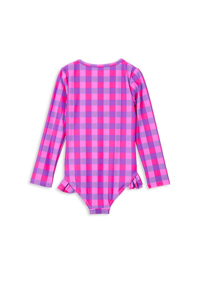 Lilac Check Long Sleeve Suit