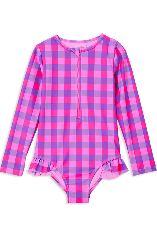 Lilac Check Long Sleeve Suit