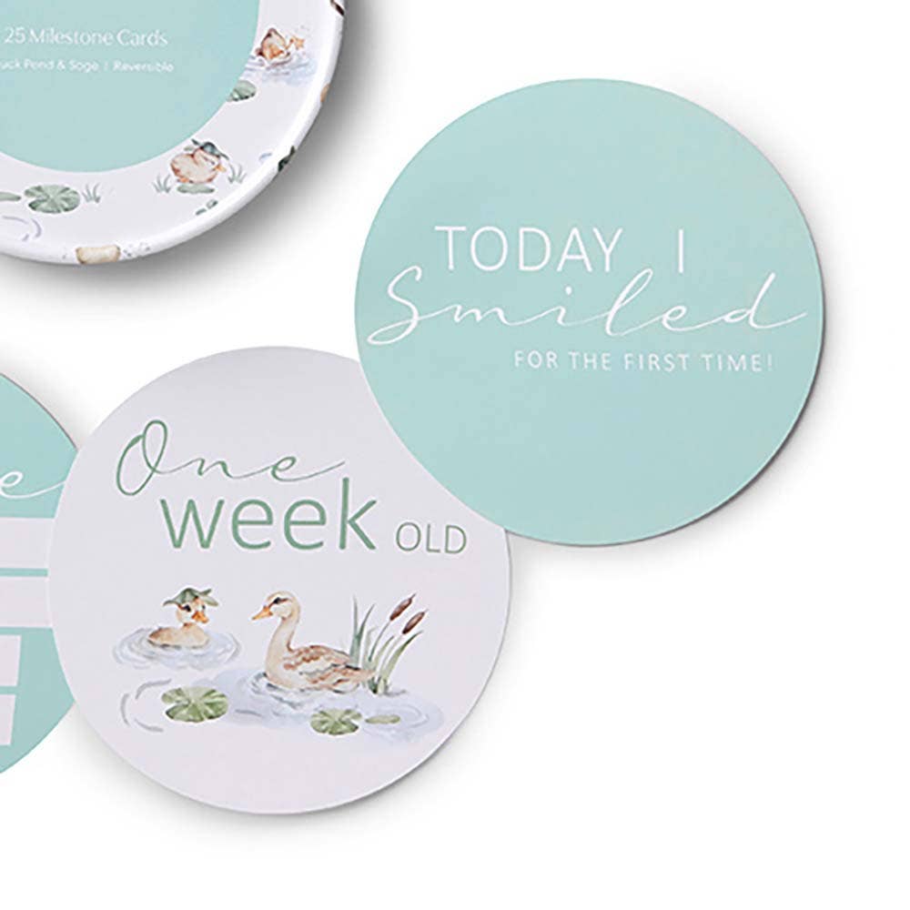 Duck Pond & Sage Reversible Milestone Cards