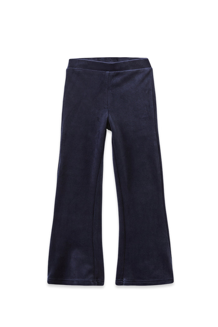 Navy Velour Flares