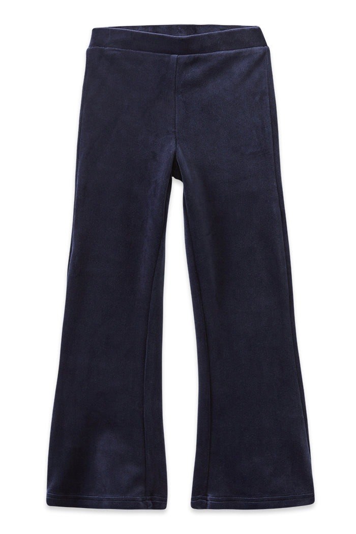 Navy Velour Flares