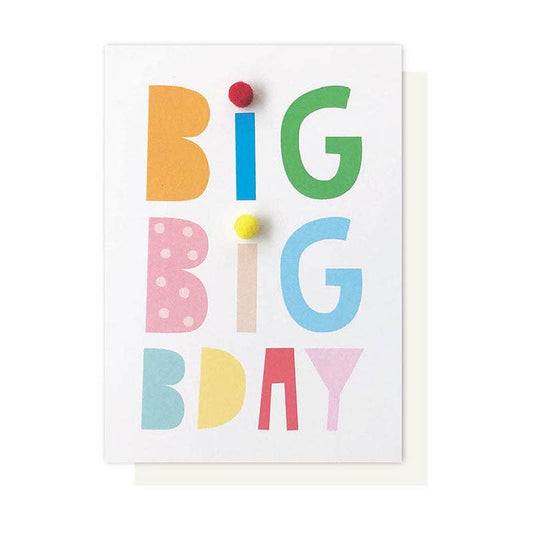 Big Birthday Pom Pom Card