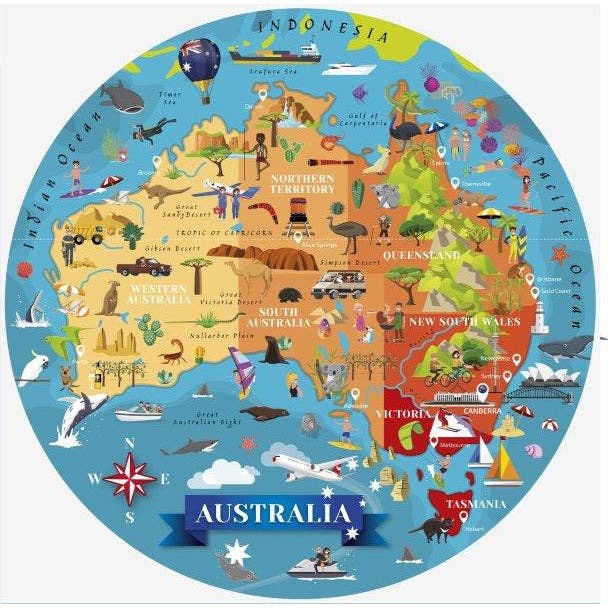 Sassi Travel, Learn and Explore - Puzzle and Book Set - Australia, 210 pcs