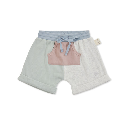 Colour Block Rib Kids Shorts