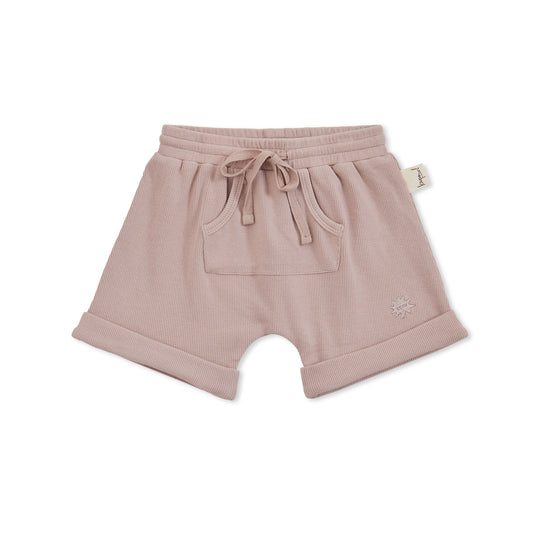 Taupe Rib Kids Shorts