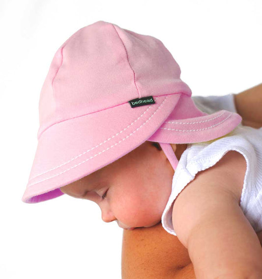 Legionnaire Hat with Strap in Blush in Size 0-3m