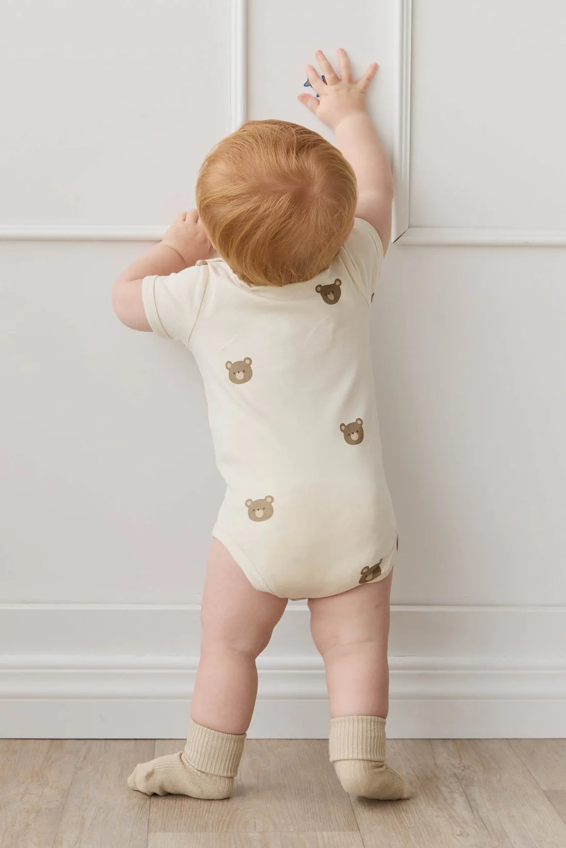 Organic Cotton Hudson Short Sleeve Bodysuit - Bobbie Bear Tofu