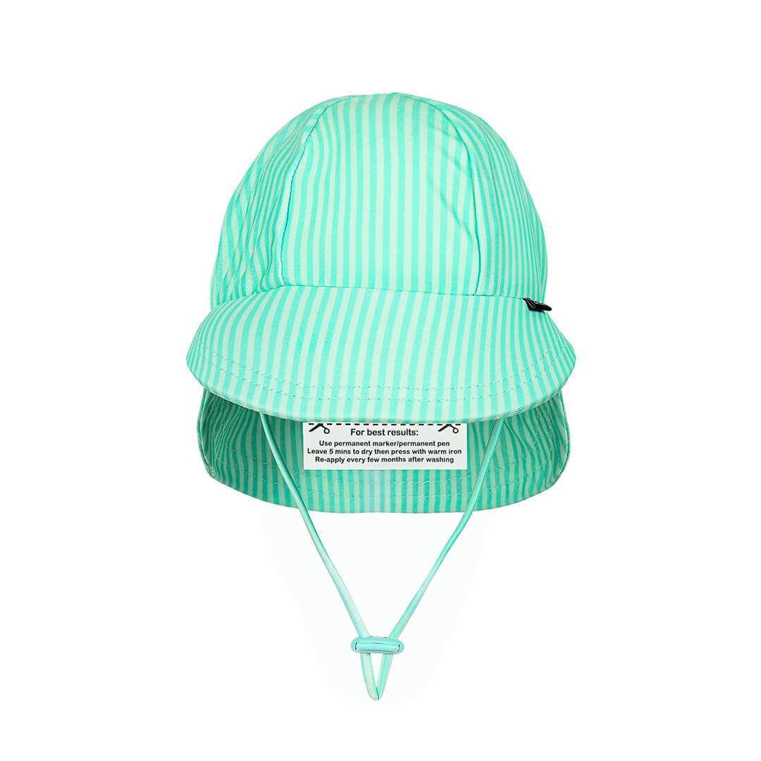 Kids Swim Legionnaire Flap Beach Hat - Andie Stripe