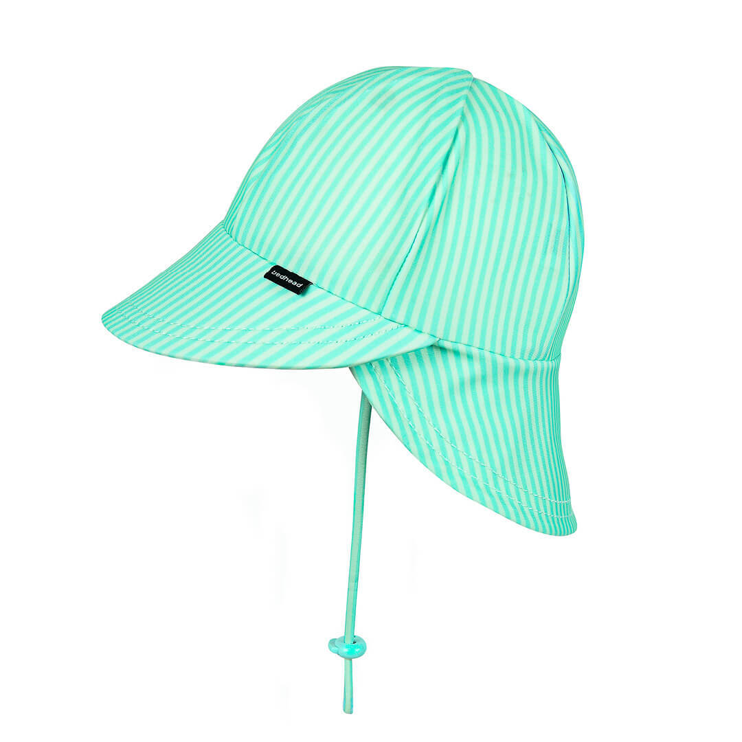 Kids Swim Legionnaire Flap Beach Hat - Andie Stripe