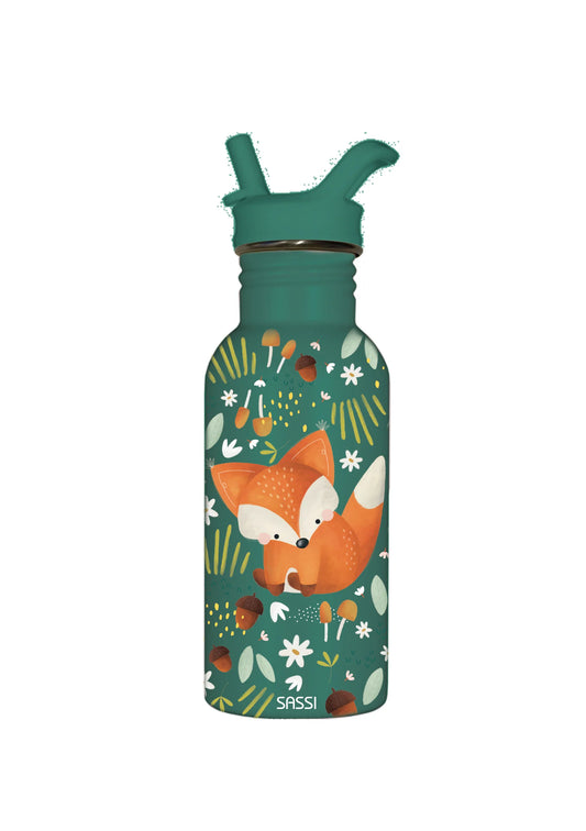 Stainless Steel Drink Bottle 500 ml - Crunchy The Fox