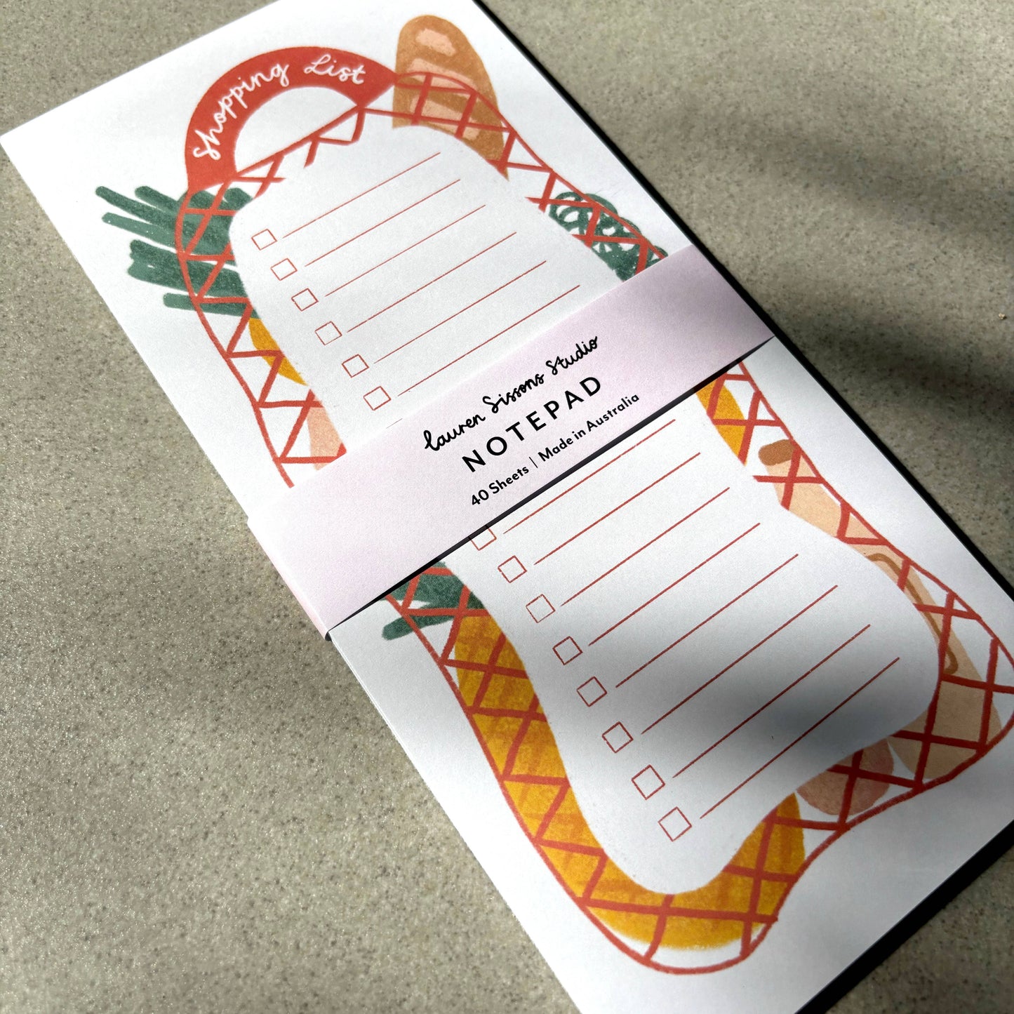 Shopping List Magnetic Notepad - Illustrated Grocery Planner