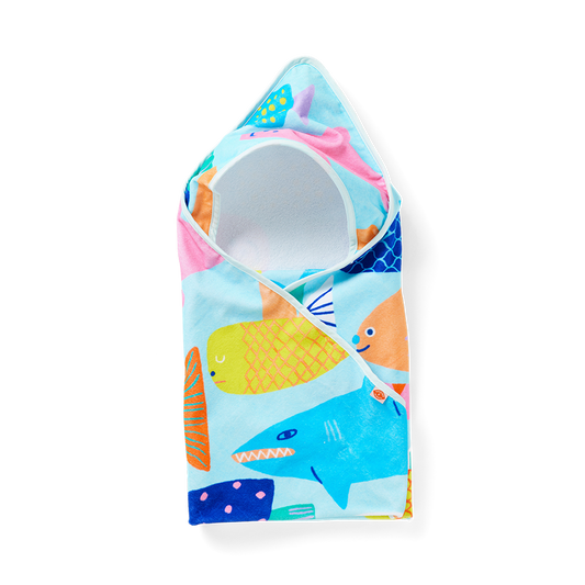 Rainbow Reef Baby Hooded Towel