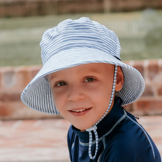 Kids Classic Bucket Beach Hat - Stevie Stripe