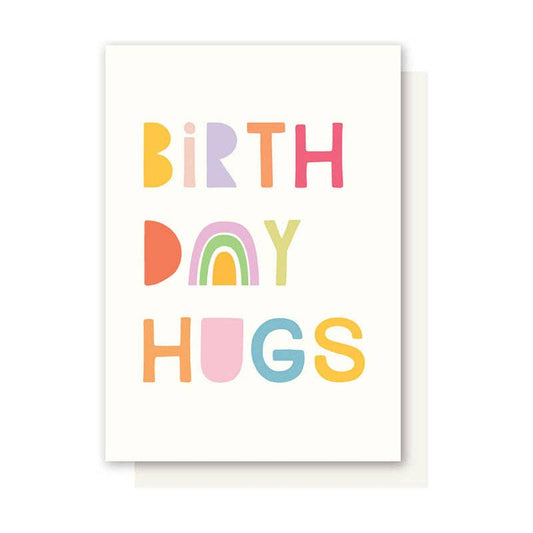 Rainbow Font Birthday Card