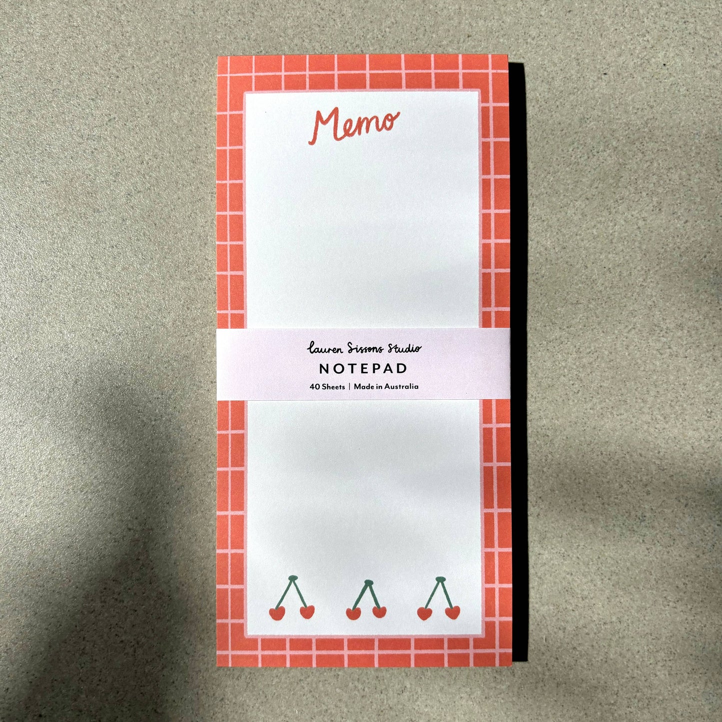 Cherry Memo Magnetic Notepad - Cute To-Do List Notes Planner