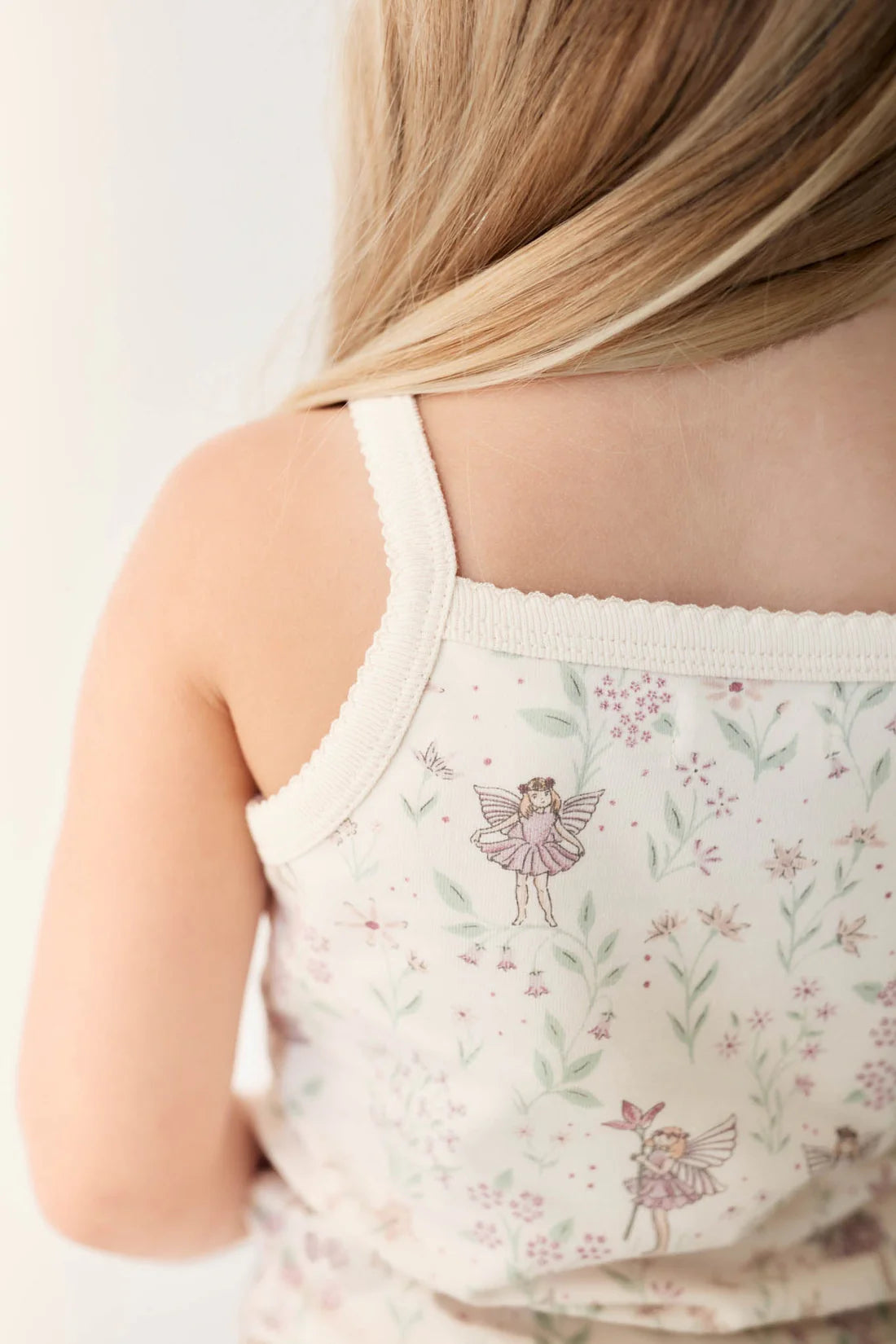 Organic Cotton Daisy May Pyjama Singlet Set - Fairy Willow