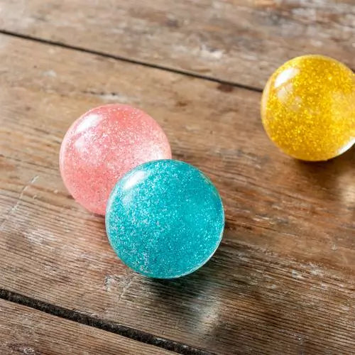 Gold Dog Glitter Bouncy Ball