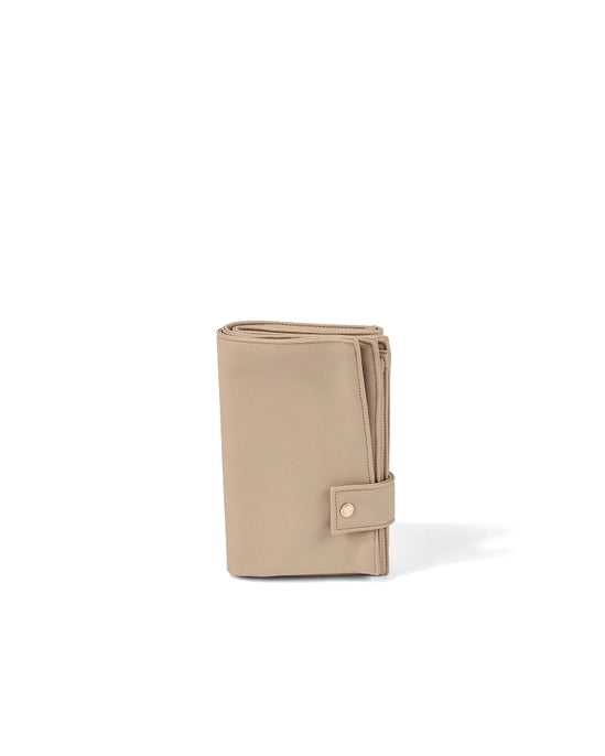 Nappy Changing Pouch - Oat Vegan Leather