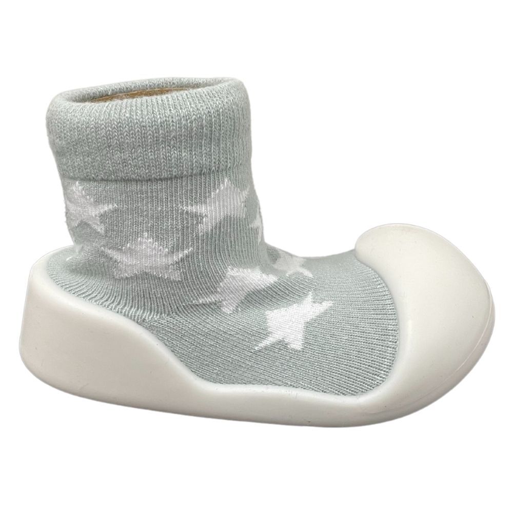 Rubber Soled Socks - Star Grey