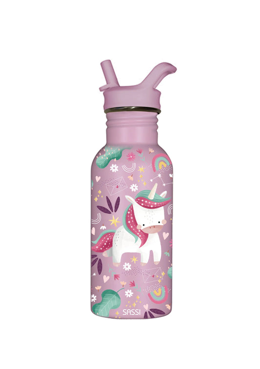 Stainless Steel Drink Bottle 500 ml - Sparkly The Unicorn