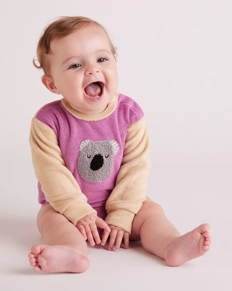 Koala Terry Long Sleeve Bodysuit