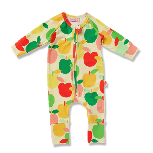 A is For Apple Long Sleeve Romper