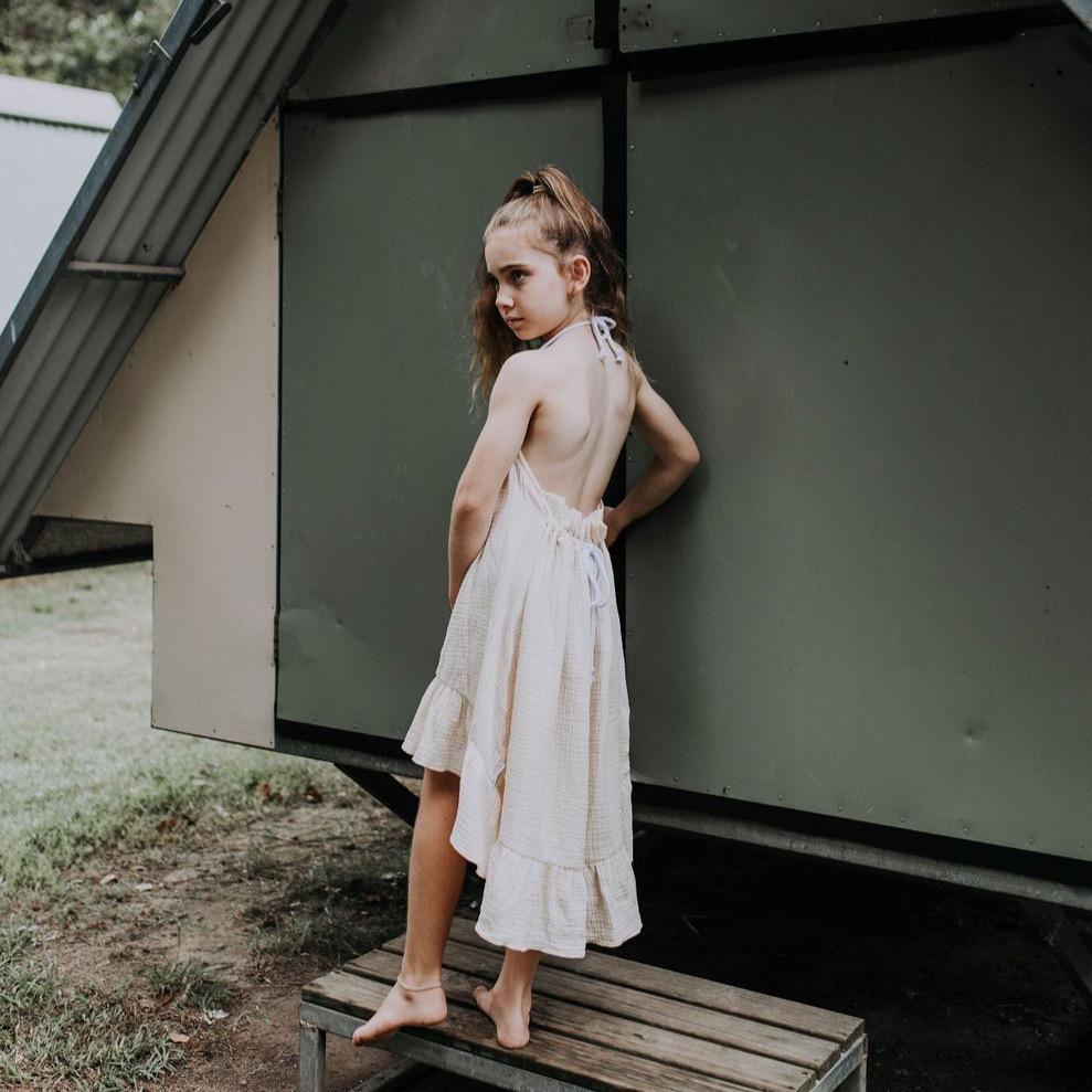 Dusty Pink Halter Dress