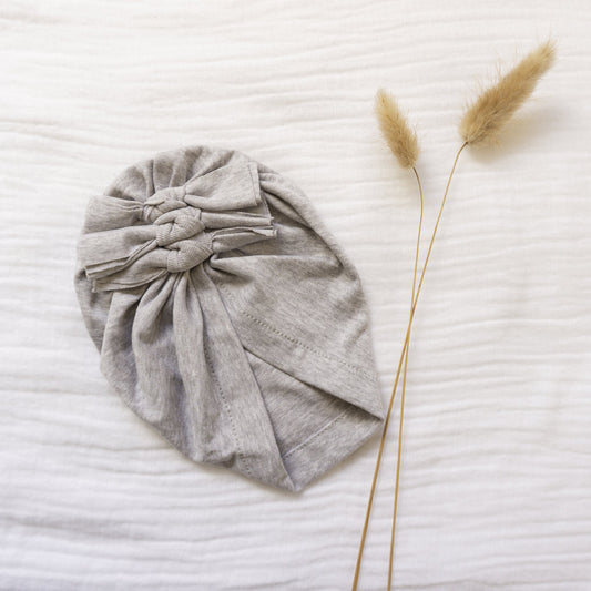 Grey Marle Baby Turban