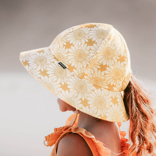 Ponytail Swim Bucket Beach Hat - Sunflower